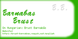 barnabas brust business card